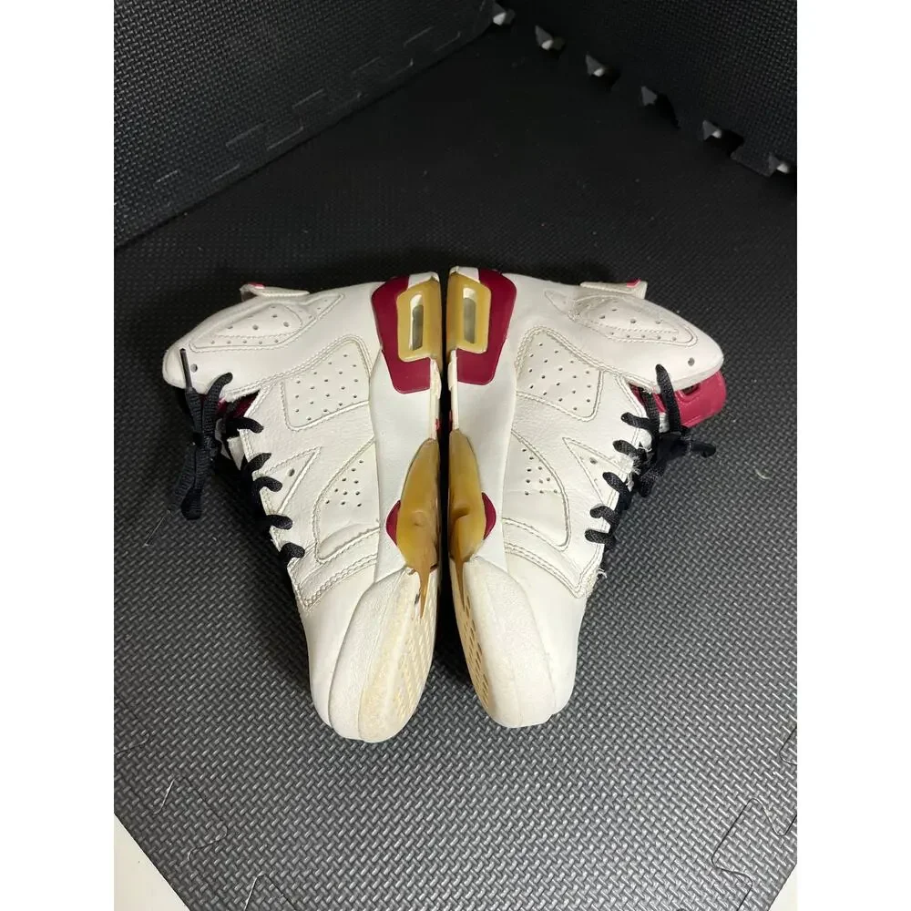 Nike Air Jordan 6 VI Retro OG BG 2015 Size 5.5Y‎ 836342 115 Off White/New Maroon